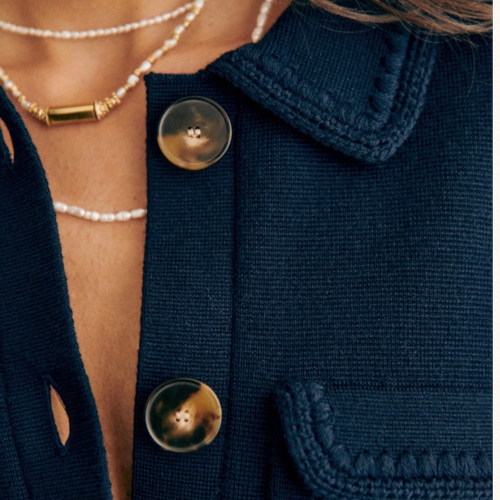 Sezane Midnight Blue Sweater - Picture 3 of 4